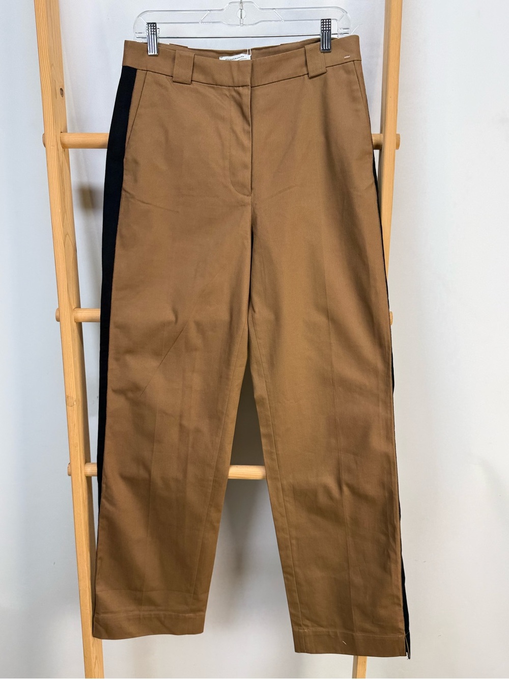 STOCKHOLM ATELIER & OTHER STORIES Brown side stripe High-Rise pants size 8 - Picture 5 of 16